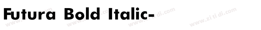 Futura Bold Italic字体转换